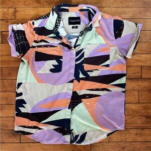 The Essential Button Up Shirt in Tropical Sunset